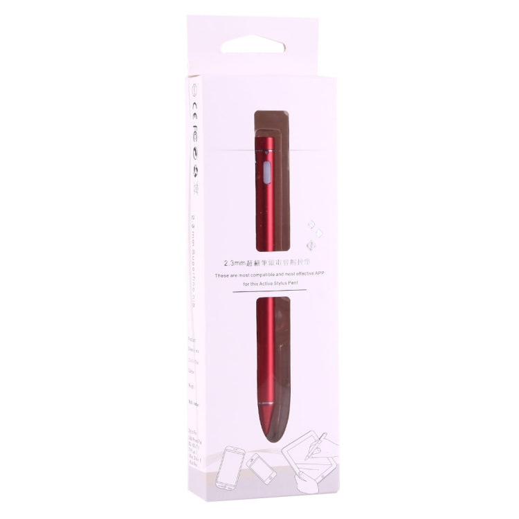 Universal Rechargeable Capacitive Touch Screen Stylus Pen with 2.3mm Superfine Metal Nib, For iPhone, iPad, Samsung, and Other Capacitive Touch Screen Smartphones or Tablet PC(Red) - free shipping - PMc TechLife - Order now!