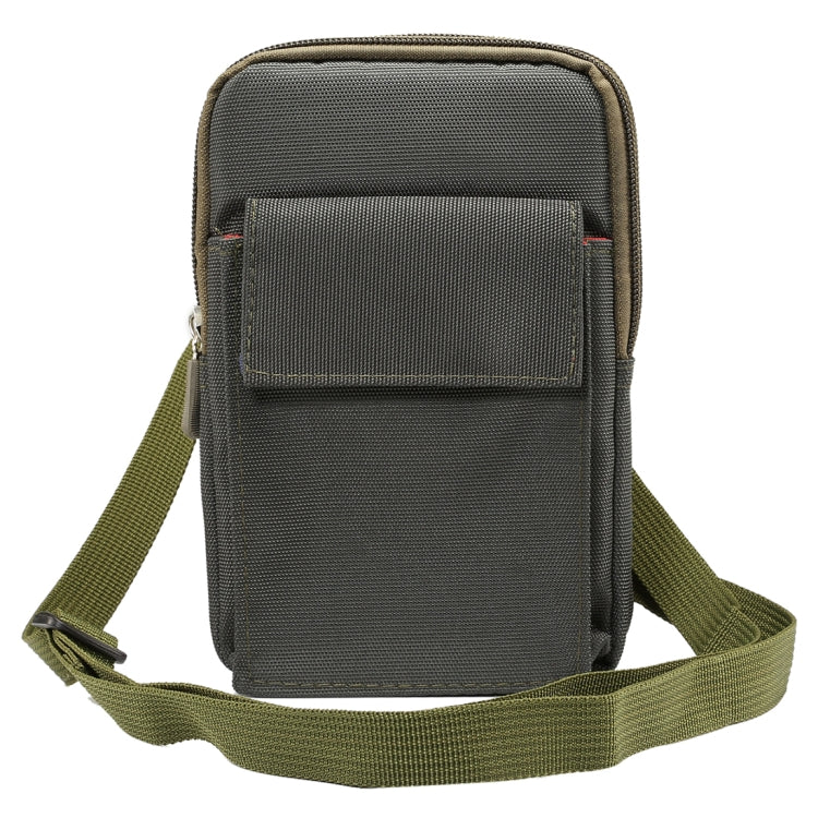 6.4 inch and Below Universal Polyester Men Vertical Style Case Shoulder Carrying Bag with Belt Hole & Climbing Buckle, For iPhone, Samsung, Sony, Huawei, Meizu, Lenovo, ASUS, Oneplus, Xiaomi, Cubot, Ulefone, Letv, DOOGEE, Vkworld, and other (Army Green) - More iPhone Cases by PMC TechLife | Online Shopping South Africa | PMC TechLife | Buy Now Pay Later Mobicred