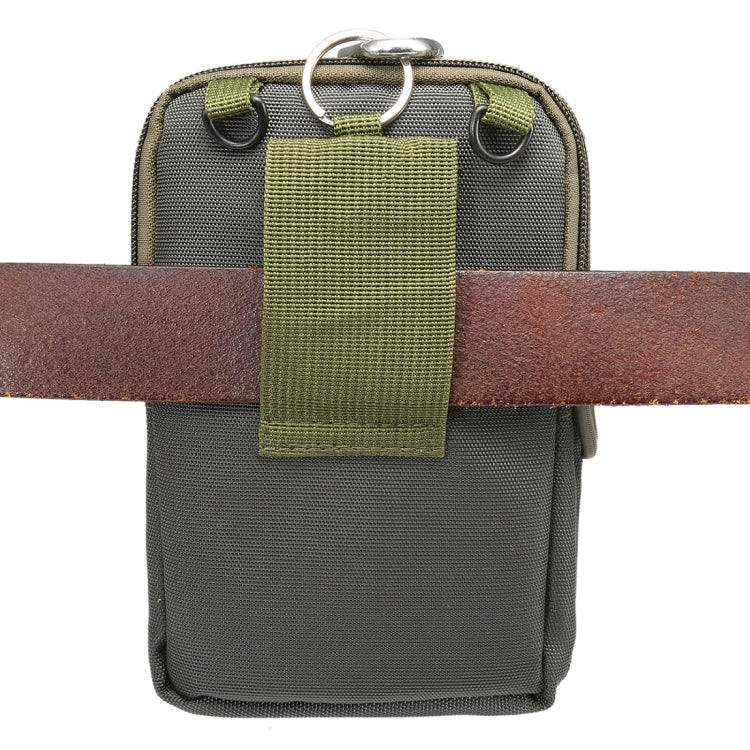 6.4 inch and Below Universal Polyester Men Vertical Style Case Shoulder Carrying Bag with Belt Hole & Climbing Buckle, For iPhone, Samsung, Sony, Huawei, Meizu, Lenovo, ASUS, Oneplus, Xiaomi, Cubot, Ulefone, Letv, DOOGEE, Vkworld, and other (Army Green) - More iPhone Cases by PMC TechLife | Online Shopping South Africa | PMC TechLife | Buy Now Pay Later Mobicred