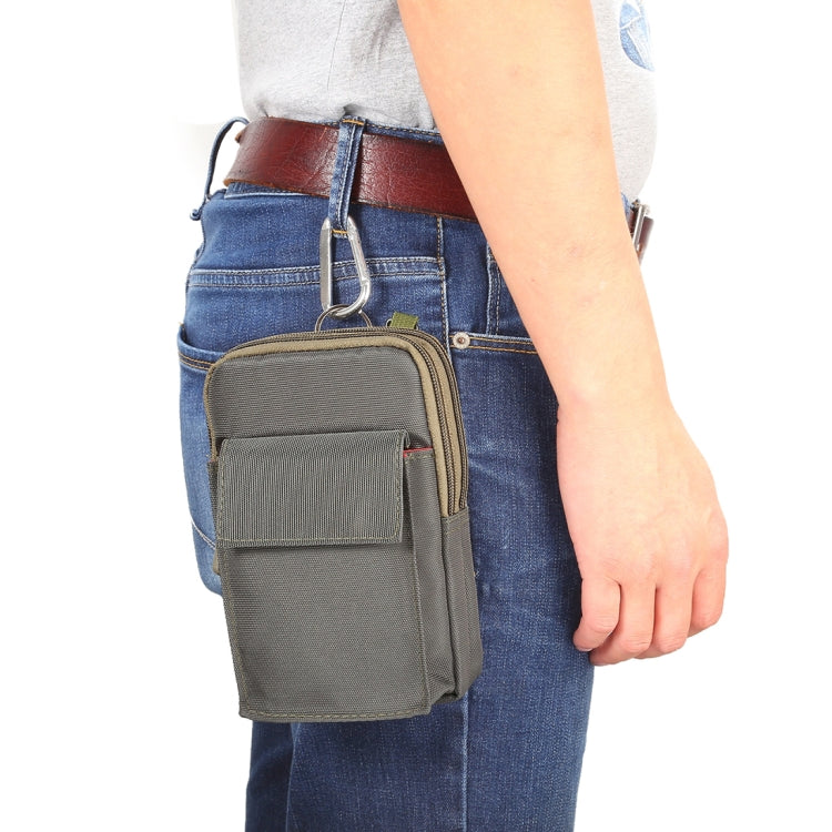 6.4 inch and Below Universal Polyester Men Vertical Style Case Shoulder Carrying Bag with Belt Hole & Climbing Buckle, For iPhone, Samsung, Sony, Huawei, Meizu, Lenovo, ASUS, Oneplus, Xiaomi, Cubot, Ulefone, Letv, DOOGEE, Vkworld, and other (Army Green) - More iPhone Cases by PMC TechLife | Online Shopping South Africa | PMC TechLife | Buy Now Pay Later Mobicred