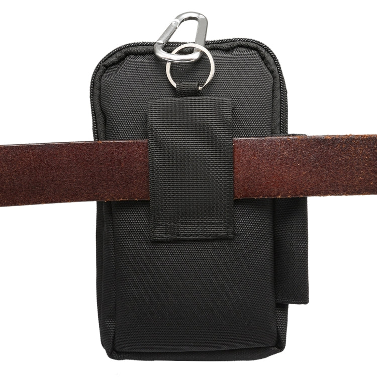 7 inch and Below Universal Polyester Men Vertical Style Case Waist Bag with Belt Hole & Climbing Buckle, For iPhone, Samsung, Sony, Huawei, Meizu, Lenovo, ASUS, Oneplus, Xiaomi, Cubot, Ulefone, Letv, DOOGEE, Vkworld, and other (Black) - More iPhone Cases by PMC TechLife | Online Shopping South Africa | PMC TechLife | Buy Now Pay Later Mobicred