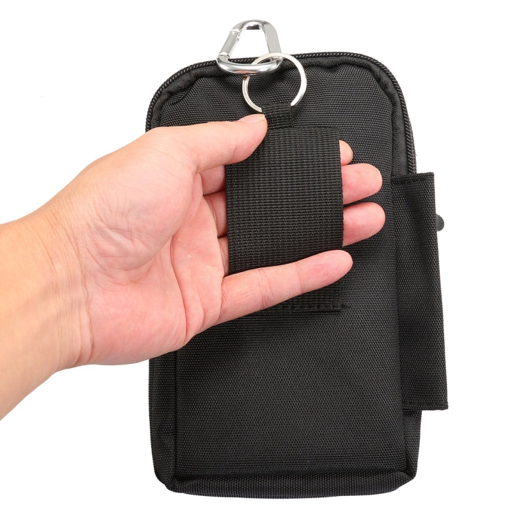 7 inch and Below Universal Polyester Men Vertical Style Case Waist Bag with Belt Hole & Climbing Buckle, For iPhone, Samsung, Sony, Huawei, Meizu, Lenovo, ASUS, Oneplus, Xiaomi, Cubot, Ulefone, Letv, DOOGEE, Vkworld, and other (Black) - More iPhone Cases by PMC TechLife | Online Shopping South Africa | PMC TechLife | Buy Now Pay Later Mobicred