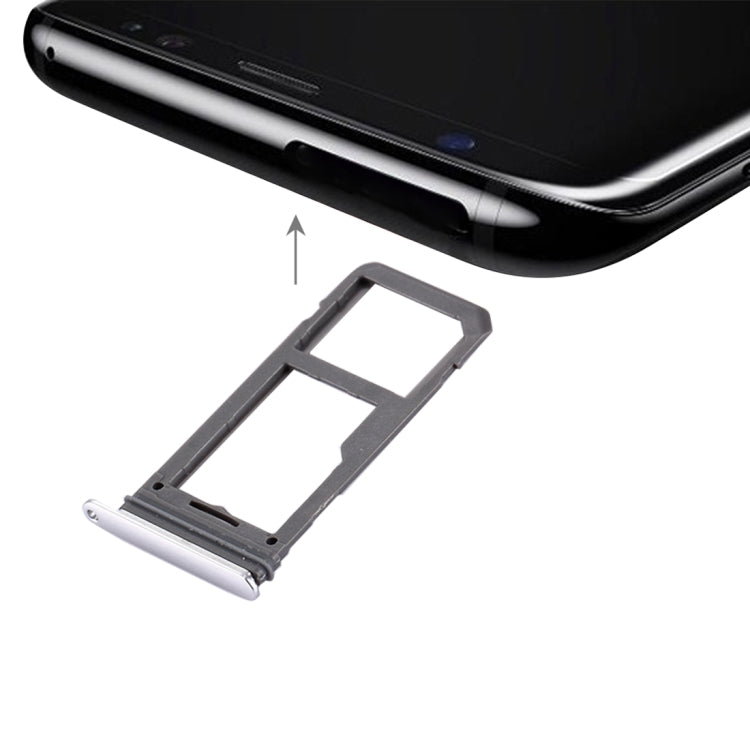 For Galaxy S8 SIM Card Tray + Micro SD Tray (Silver) - free shipping - PMc TechLife - Order now!
