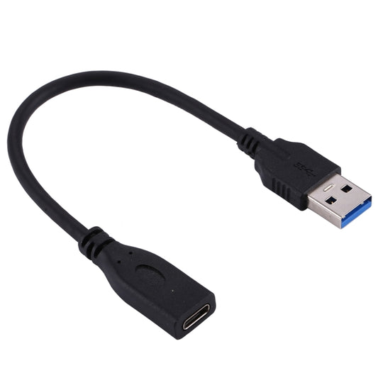 USB 3.0 Male to USB-C / Type-C 3.1 Female Adapter Cable, Cable Length: About 20cm(Black) - USB-C & Type-C Cable by PMC Jewellery | Online Shopping South Africa | PMC Jewellery | Buy Now Pay Later Mobicred