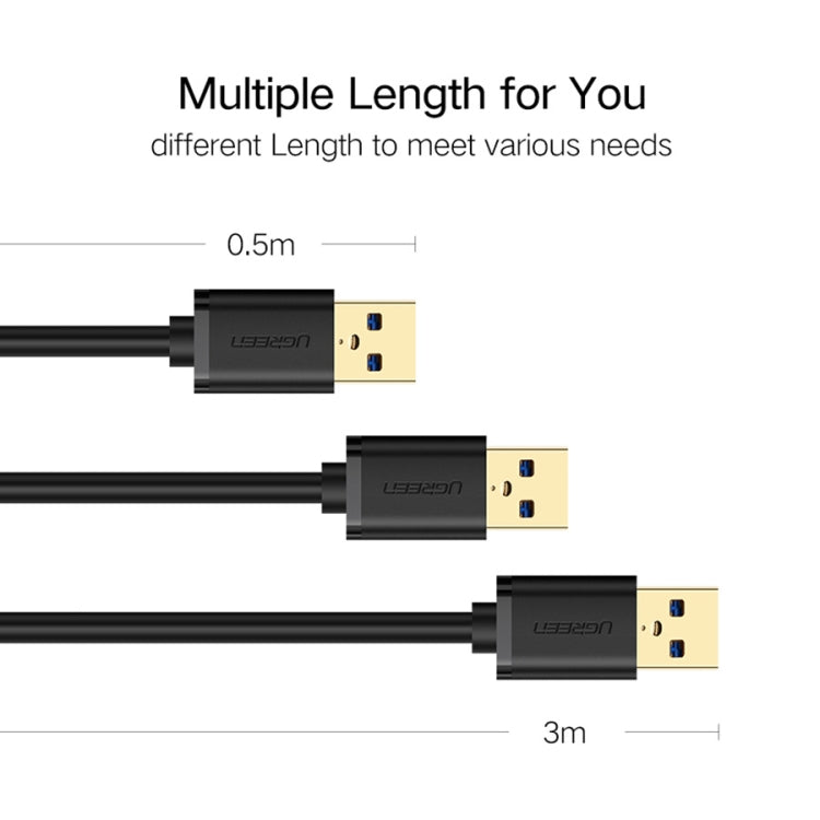 Ugreen 1m USB 3.0 Male to Female Data Sync Super Speed Transmission Extension Cord Cable - USB 3.0 by UGREEN | Online Shopping South Africa | PMC TechLife | Buy Now Pay Later Mobicred