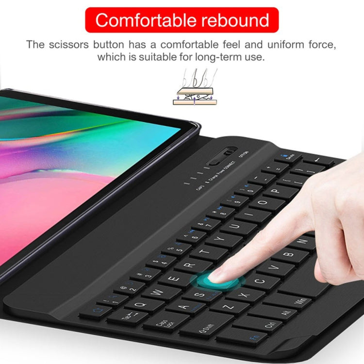 Ultra-thin Detachable Magnetic Bluetooth Keyboard Leather Tablet Case for Galaxy Tab A 8.0 2019 P200 / P205, with Holder(Rose Gold) - Samsung Keyboard by PMC TechLife | Online Shopping South Africa | PMC TechLife