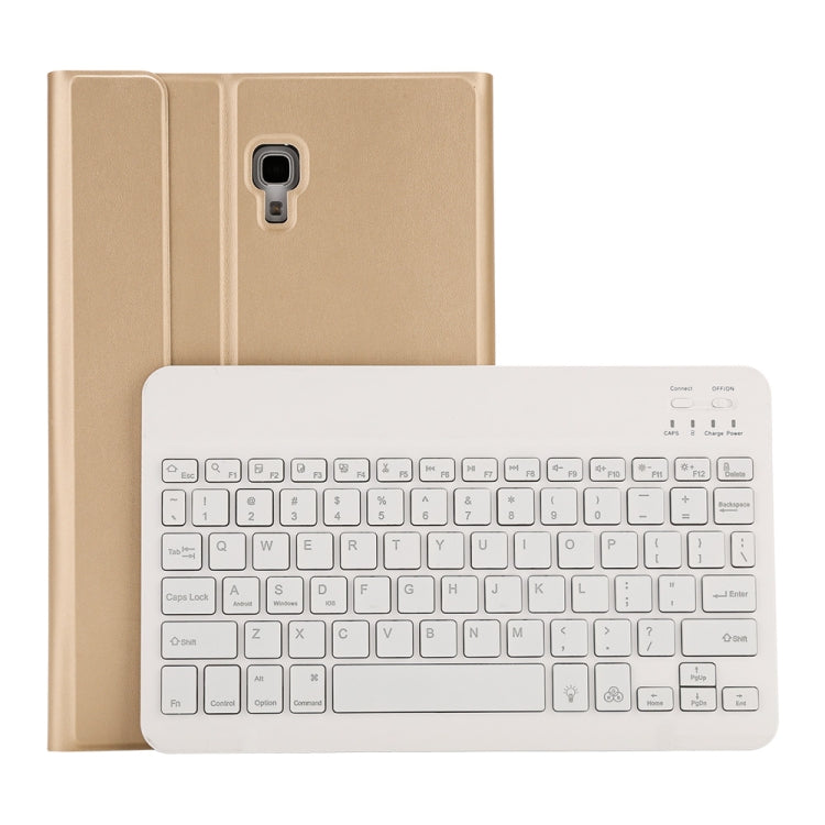 ST590S Bluetooth 3.0 Fine Wool Texture PU Leather ABS Detachable Seven-color Backlight Bluetooth Keyboard Leather Tablet Case for Samsung Galaxy Tab A 10.5 inch T590 / T595, with Pen Slot & Holder (Gold) - Samsung Keyboard by PMC Jewellery | Online Shopping South Africa | PMC Jewellery