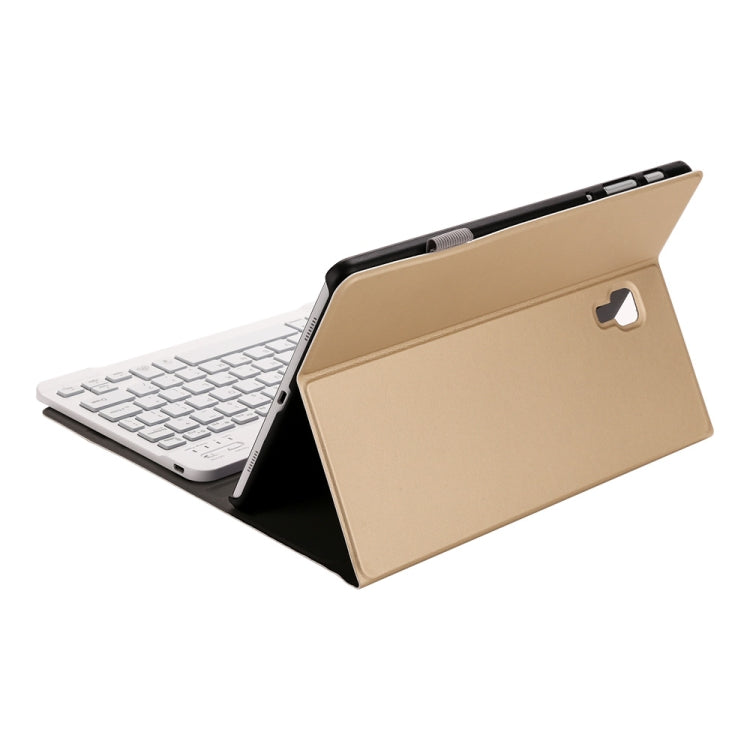 ST590S Bluetooth 3.0 Fine Wool Texture PU Leather ABS Detachable Seven-color Backlight Bluetooth Keyboard Leather Tablet Case for Samsung Galaxy Tab A 10.5 inch T590 / T595, with Pen Slot & Holder (Gold) - Samsung Keyboard by PMC Jewellery | Online Shopping South Africa | PMC Jewellery