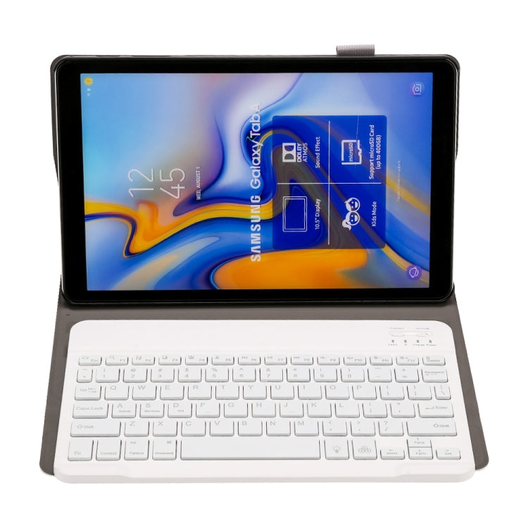 ST590S Bluetooth 3.0 Fine Wool Texture PU Leather ABS Detachable Seven-color Backlight Bluetooth Keyboard Leather Tablet Case for Samsung Galaxy Tab A 10.5 inch T590 / T595, with Pen Slot & Holder (Gold) - Samsung Keyboard by PMC Jewellery | Online Shopping South Africa | PMC Jewellery