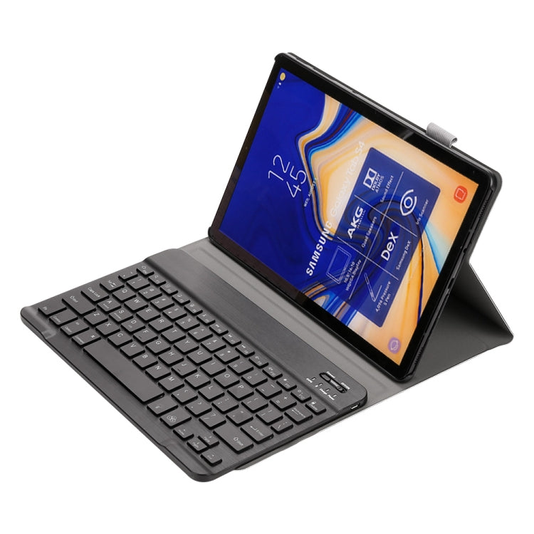 ST830S Bluetooth 3.0 Fine Wool Texture PU Leather ABS Detachable Seven-color Backlight Bluetooth Keyboard Leather Tablet Case for Samsung Galaxy Tab S4 10.5 inch T830 / T835, with Pen Slot & Holder (Black) - Samsung Keyboard by PMC Jewellery | Online Shopping South Africa | PMC Jewellery