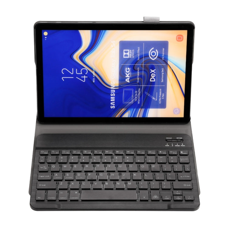 ST830S Bluetooth 3.0 Fine Wool Texture PU Leather ABS Detachable Seven-color Backlight Bluetooth Keyboard Leather Tablet Case for Samsung Galaxy Tab S4 10.5 inch T830 / T835, with Pen Slot & Holder (Black) - Samsung Keyboard by PMC TechLife | Online Shopping South Africa | PMC TechLife