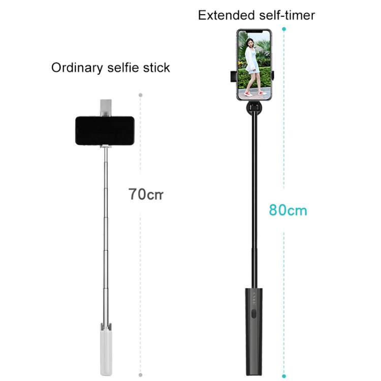 CYKE P9 Universal Stretchable Hidden One-piece Wireless Bluetooth Selfie Stick(Black) - Selfie Sticks by CYKE | Online Shopping South Africa | PMC Jewellery | Buy Now Pay Later Mobicred