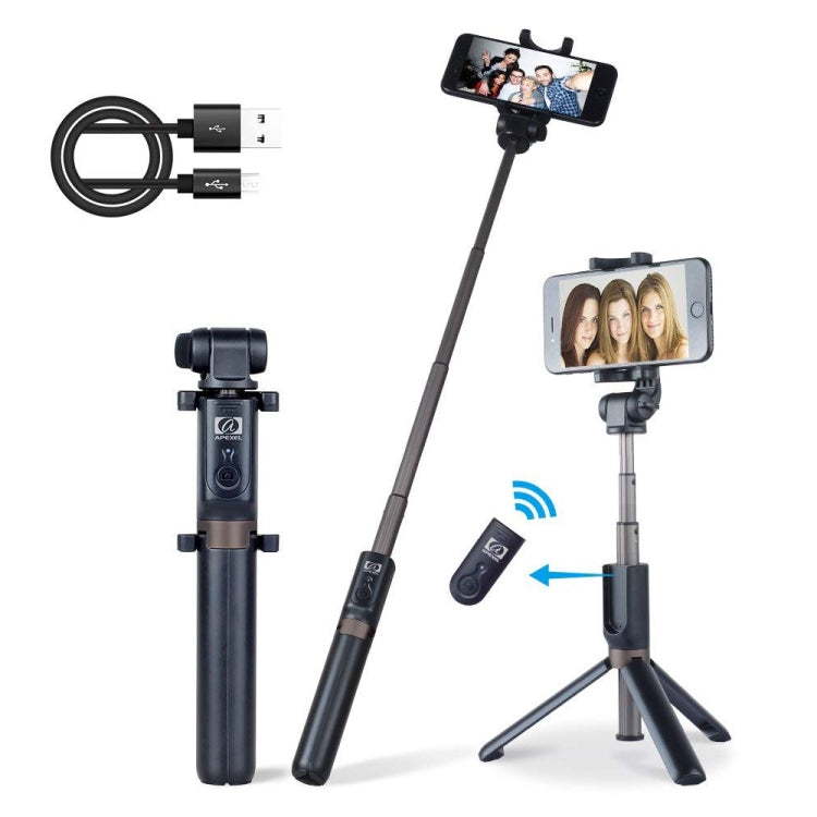 APEXEL APL-D3 Universal Live Broadcast Multifunctional Aluminum Alloy Bluetooth Selfie Stick with Tripod - Stand by APEXEL | Online Shopping South Africa | PMC Jewellery | Buy Now Pay Later Mobicred