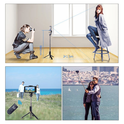 APEXEL APL-D3 Universal Live Broadcast Multifunctional Aluminum Alloy Bluetooth Selfie Stick with Tripod - Stand by APEXEL | Online Shopping South Africa | PMC Jewellery | Buy Now Pay Later Mobicred