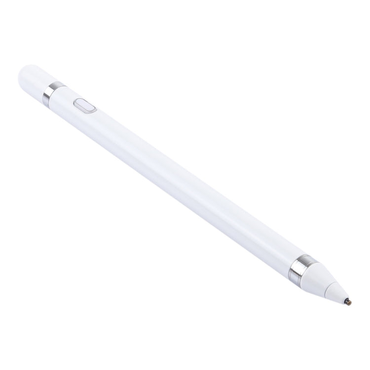 Short Universal Rechargeable Capacitive Touch Screen Stylus Pen with 2.3mm Superfine Metal Nib, For iPhone, iPad, Samsung, and Other Capacitive Touch Screen Smartphones or Tablet PC(White) - free shipping - PMc TechLife - Order now!