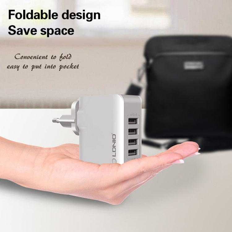 LDNIO A4403 4.4A 4 x USB Ports Smart Travel Charger, EU Plug - USB Charger by LDNIO | Online Shopping South Africa | PMC TechLife | Buy Now Pay Later Mobicred