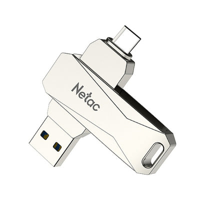 Netac U782C 64GB USB-C / Type-C + USB 3.0 360 Degrees Rotation Zinc Alloy Flash Drive OTG U Disk - USB Flash Drives by Netac | Online Shopping South Africa | PMC Jewellery | Buy Now Pay Later Mobicred