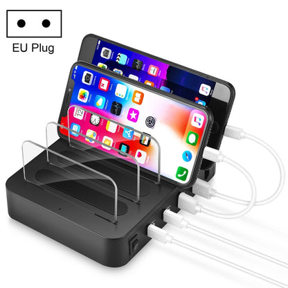 45W PD USB-C / Type-C + 18W PD USB-C / Type-C + 18W QC 3.0 USB + USB Ports Smart Charger with Detachable Bezel, EU Plug - Multifunction Charger by PMC Jewellery | Online Shopping South Africa | PMC Jewellery | Buy Now Pay Later Mobicred