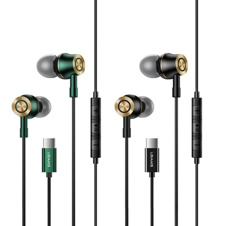 USAMS US-SJ482 EP-43 Wired In Ear USB-C / Type-C Interface Metal Digital HiFi Noise Reduction Earphones with Mic & Digital Chip, Length: 1.2m(Black) - free shipping - PMC TechLife - Order now!