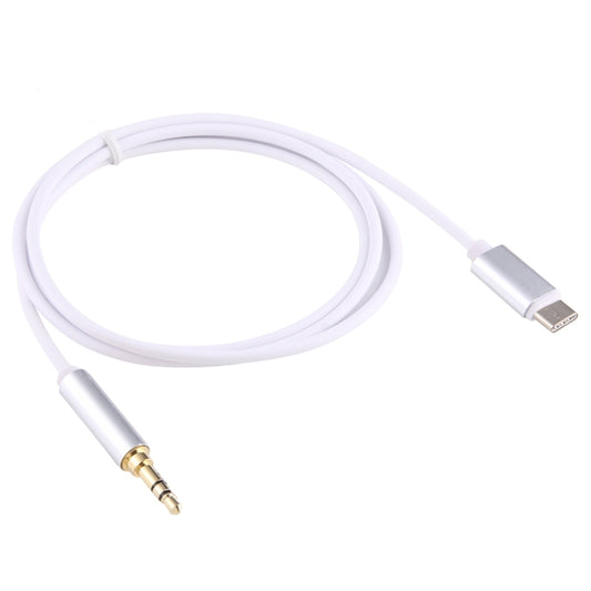 1m USB-C / Type-C to 3.5mm Male Audio Adapter Cable(Silver) - Video & Audio Cable by PMC Jewellery | Online Shopping South Africa | PMC Jewellery | Buy Now Pay Later Mobicred