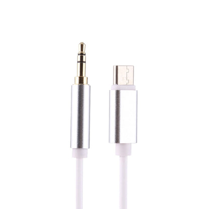 1m USB-C / Type-C to 3.5mm Male Audio Adapter Cable(Silver) - Video & Audio Cable by PMC Jewellery | Online Shopping South Africa | PMC Jewellery | Buy Now Pay Later Mobicred