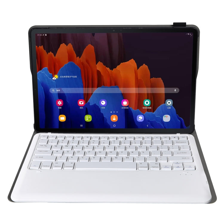 A970 Detachable Bluetooth Keyboard Ultrathin Horizontal Flip Leather Tablet Case for Samsung Galaxy Tab S7 FE T730 / T736 / S7+ T970 / T975 / T976(Gold) - Samsung Keyboard by PMC TechLife | Online Shopping South Africa | PMC TechLife
