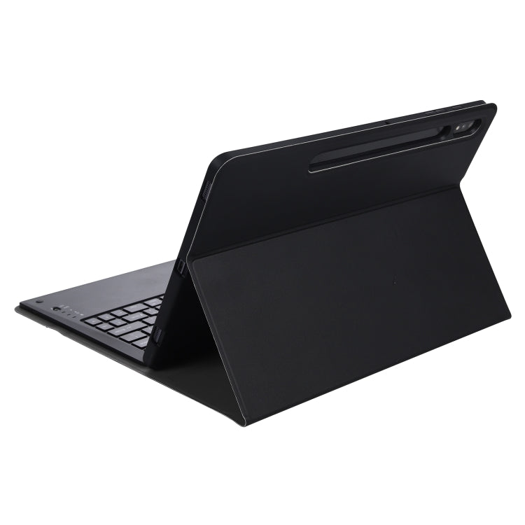 A970B Detachable Bluetooth Keyboard Ultrathin Horizontal Flip Leather Tablet Case with Pen Slot for Samsung Galaxy Tab S7 FE T730 / T736 / S7+ T970 / T975 / T976(Black) - Samsung Keyboard by PMC TechLife | Online Shopping South Africa | PMC TechLife