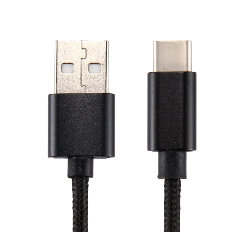 Knit Texture USB to USB-C / Type-C Data Sync Charging Cable, Cable Length: 1m, 3A Total Output, 2A Transfer Data(Black) - USB-C & Type-C Cable by PMC Jewellery | Online Shopping South Africa | PMC Jewellery | Buy Now Pay Later Mobicred