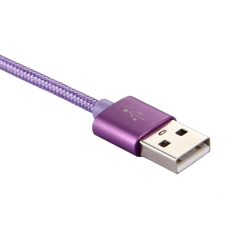 Knit Texture USB to USB-C / Type-C Data Sync Charging Cable, Cable Length: 1m, 3A Total Output, 2A Transfer Data(Purple) - USB-C & Type-C Cable by PMC Jewellery | Online Shopping South Africa | PMC Jewellery | Buy Now Pay Later Mobicred