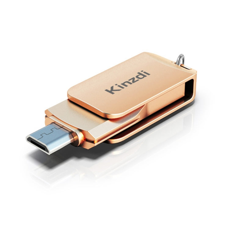 Kinzdi 64GB USB + Type-C Interface Metal Twister Flash Disk V8 (Rose Gold) - USB Flash Drives by Kinzdi | Online Shopping South Africa | PMC Jewellery | Buy Now Pay Later Mobicred