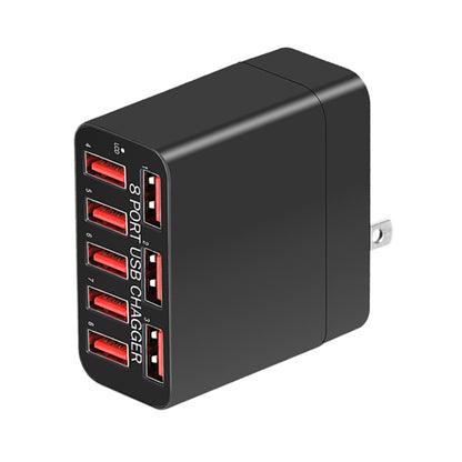 WLX-82 40W Max 8 Ports USB Charger Adapter, US Plug(Black) - USB Charger by PMC Jewellery | Online Shopping South Africa | PMC Jewellery | Buy Now Pay Later Mobicred