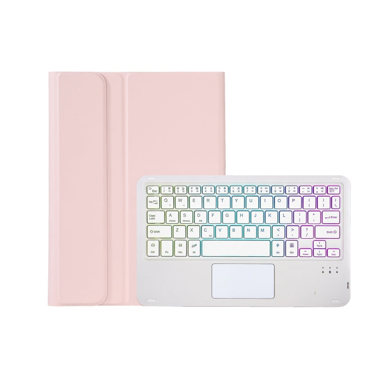 AM20-AS Lambskin Texture Backlight Bluetooth Touch Keyboard Leather Tablet Case For Lenovo Xiaoxin Pad 2022 10.6 inch/Tab M10 Plus 10.6 3rd Gen 2022(Pink) - Lenovo Keyboard by PMC TechLife | Online Shopping South Africa | PMC TechLife