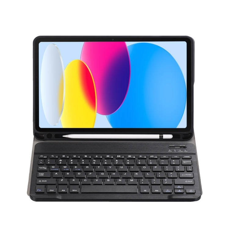 For iPad 10th Gen 10.9 2022 A10B Lambskin Texture Ultra-thin Bluetooth Keyboard Leather Tablet Case with Pen Slot(Dark Blue) - Universal by PMC TechLife | Online Shopping South Africa | PMC TechLife