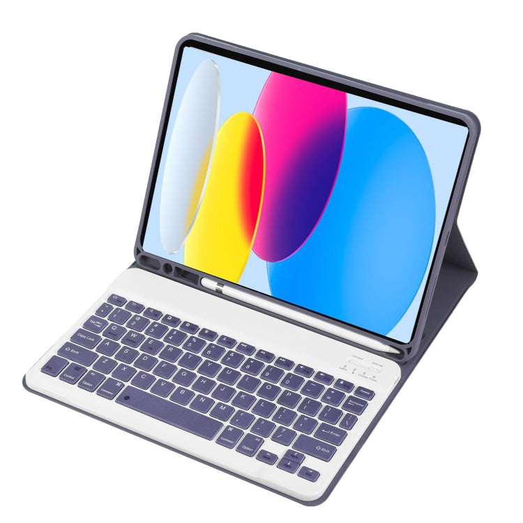 For iPad 11 2025 / 10th Gen 10.9 2022 A10B Lambskin Texture Ultra-thin Bluetooth Keyboard Leather Tablet Case with Pen Slot(Purple) - Universal by PMC TechLife | Online Shopping South Africa | PMC TechLife | Buy Now Pay Later Mobicred