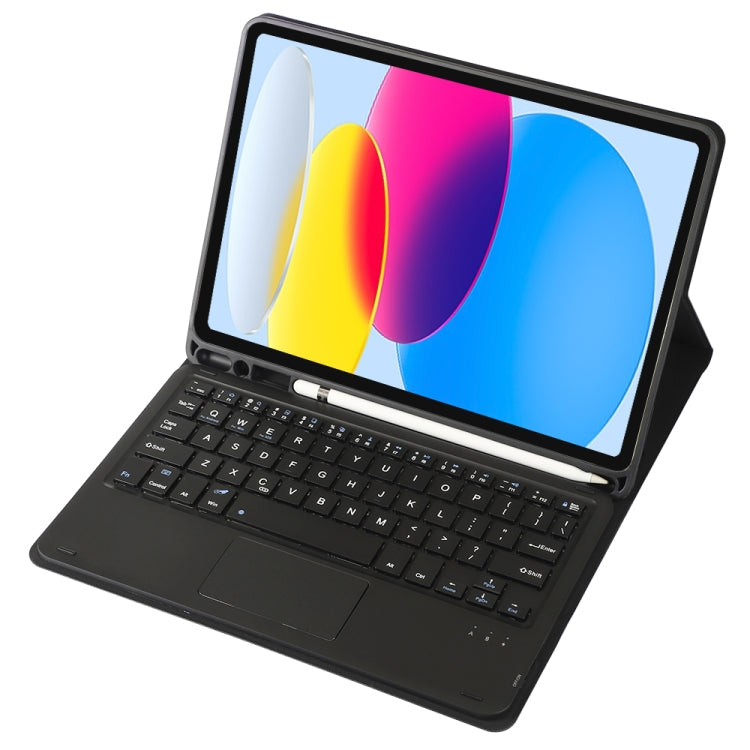 For iPad 10th Gen 10.9 2022 A10B-A Lambskin Texture Bluetooth Touch Keyboard Leather Tablet Case with Pen Slot(Dark Blue) - Universal by PMC TechLife | Online Shopping South Africa | PMC TechLife