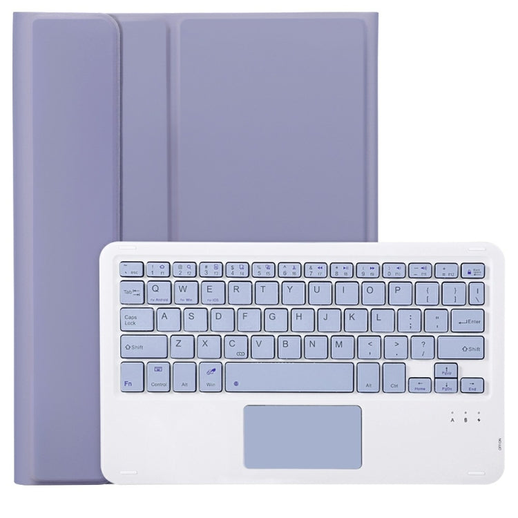 For iPad 10th Gen 10.9 2022 A10B-A Lambskin Texture Bluetooth Touch Keyboard Leather Tablet Case with Pen Slot (Purple) - Universal by PMC TechLife | Online Shopping South Africa | PMC TechLife
