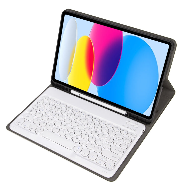 For iPad 10th Gen 10.9 2022 YA10B Lambskin Texture Bluetooth Keyboard Leather Tablet Case with Pen Slot(Rose Gold) - Universal by PMC TechLife | Online Shopping South Africa | PMC TechLife