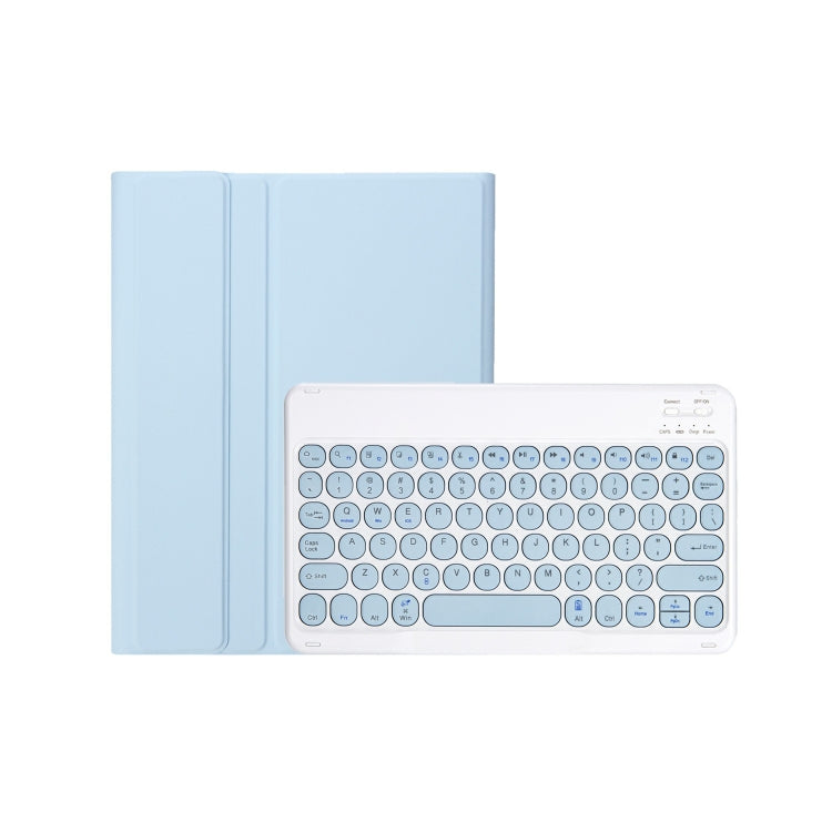 For iPad 11 2025 / 10th Gen 10.9 2022 YA10B Lambskin Texture Bluetooth Keyboard Leather Tablet Case with Pen Slot (Baby Blue) - free shipping - PMC TechLife - Order now!