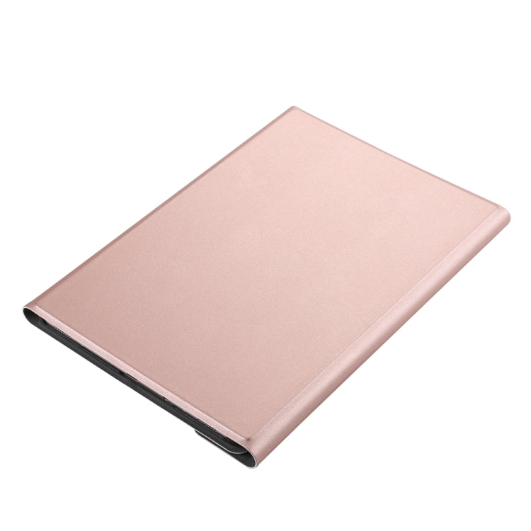 A590 Ultra-thin Detachable Magnetic Bluetooth Keyboard Leather Tablet Case for Galaxy Tab A 10.5 T590 / T595, with Holder(Rose Gold) - Samsung Keyboard by PMC TechLife | Online Shopping South Africa | PMC TechLife