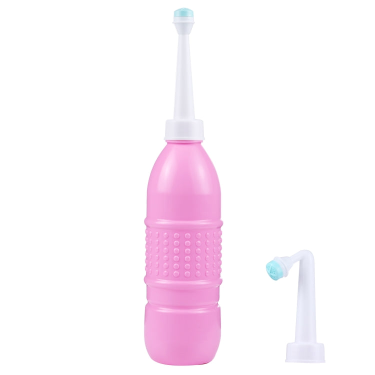500ml Portable Handheld Travel Bidet Women Vaginal Male Anal Washing Sprayer (Pink) - free shipping - PMC TechLife - Order now!