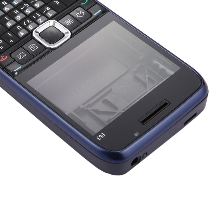Full Housing Cover (Front Cover + Middle Frame Bezel + Battery Back Cover + Keyboard) for Nokia E63(Dark Blue) - Full Housing Cover by PMC Jewellery | Online Shopping South Africa | PMC Jewellery | Buy Now Pay Later Mobicred