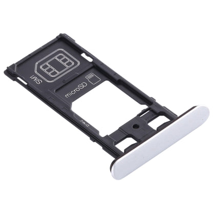 SIM Card Tray + SIM Card Tray + Micro SD Card Tray for Sony Xperia XZ2 Compact(Silver) - Card Tray by PMC Jewellery | Online Shopping South Africa | PMC Jewellery | Buy Now Pay Later Mobicred