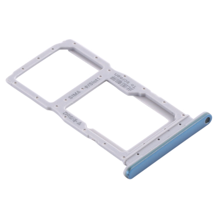 SIM Card Tray + SIM Card Tray / Micro SD Card Tray for Huawei P smart Pro 2019 (Blue) - Card Socket by PMC Jewellery | Online Shopping South Africa | PMC Jewellery