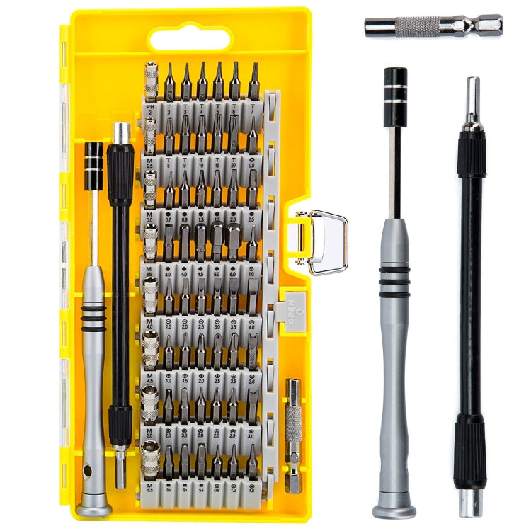 60 in 1 S2 Tool Steel Precision Screwdriver Nutdriver Bit Repair Tools Kit(Yellow) - Screwdriver Set by PMC Jewellery | Online Shopping South Africa | PMC Jewellery | Buy Now Pay Later Mobicred