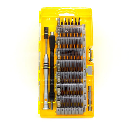 60 in 1 S2 Tool Steel Precision Screwdriver Nutdriver Bit Repair Tools Kit(Yellow) - Screwdriver Set by PMC Jewellery | Online Shopping South Africa | PMC Jewellery | Buy Now Pay Later Mobicred