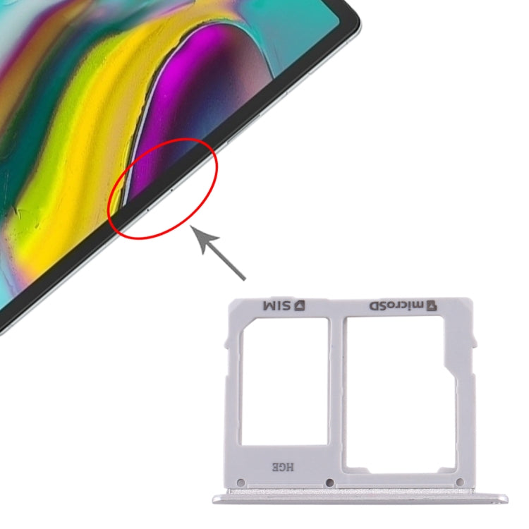 For Samsung Galaxy Tab S5e SM-T725 SIM Card Tray + Micro SD Card Tray (Silver) - free shipping - PMc TechLife - Order now!