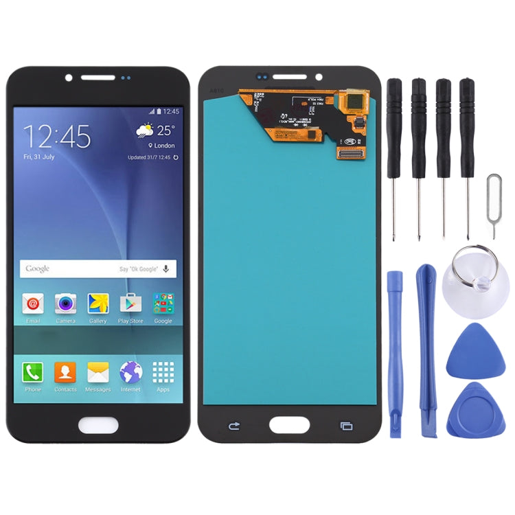 OLED LCD Screen for Samsung Galaxy A8 (2016) / SM-A810 with Digitizer Full Assembly (Black) - free shipping - PMc TechLife - Order now!