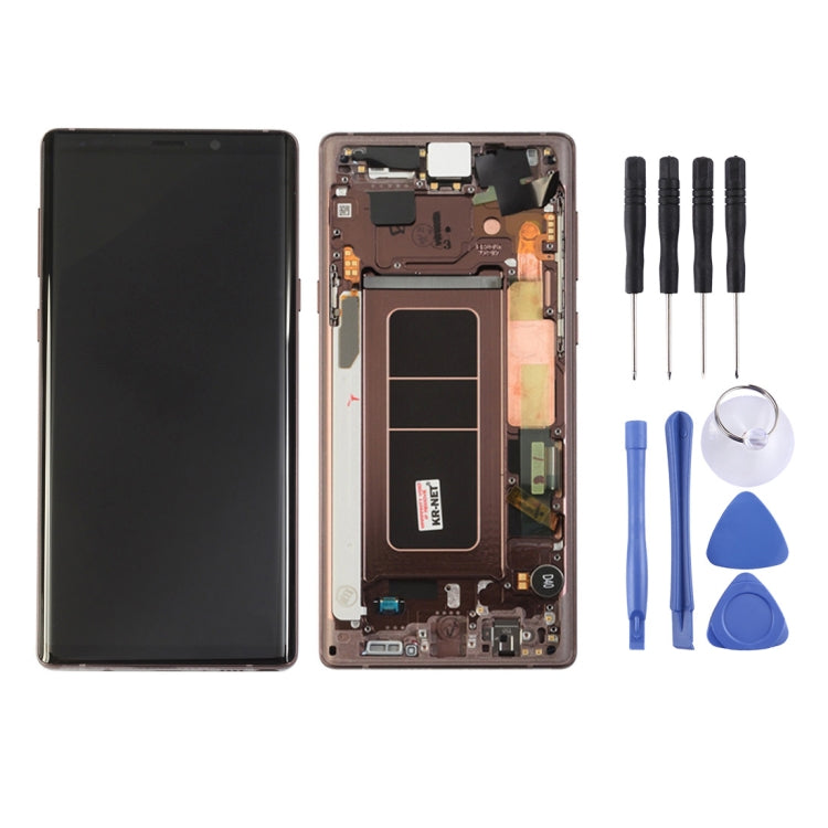 LCD Screen and Digitizer Full Assembly with Frame for Galaxy Note9 / N960A / N960F / N960V / N960T / N960U(Mocha Gold) - free shipping - PMc TechLife - Order now!