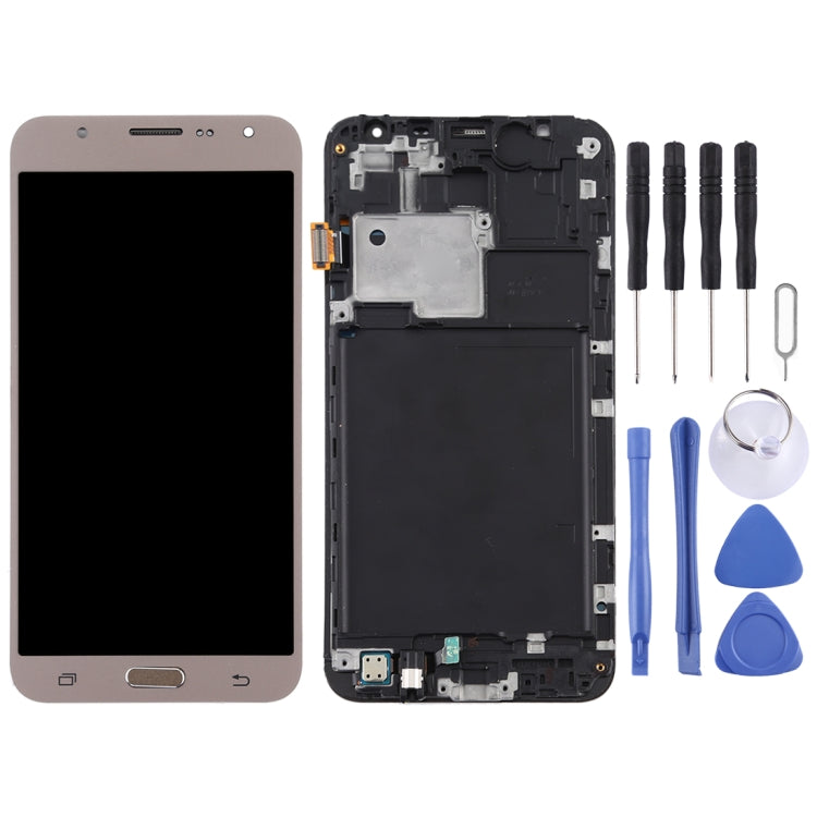 TFT LCD Screen for Galaxy J7 (2015) / J700F Digitizer Full Assembly with Frame (Gold) - free shipping - PMc TechLife - Order now!