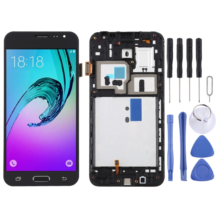 TFT LCD Screen for Galaxy J3 (2016) / J320F Digitizer Full Assembly with Frame (Black) - free shipping - PMc TechLife - Order now!